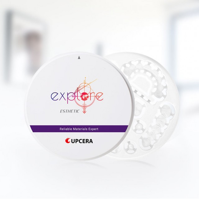 Zirconia Disc Explore Esthetic (Trans. 47%-48,8%, 727Mpa-1000Mpa) Upcera