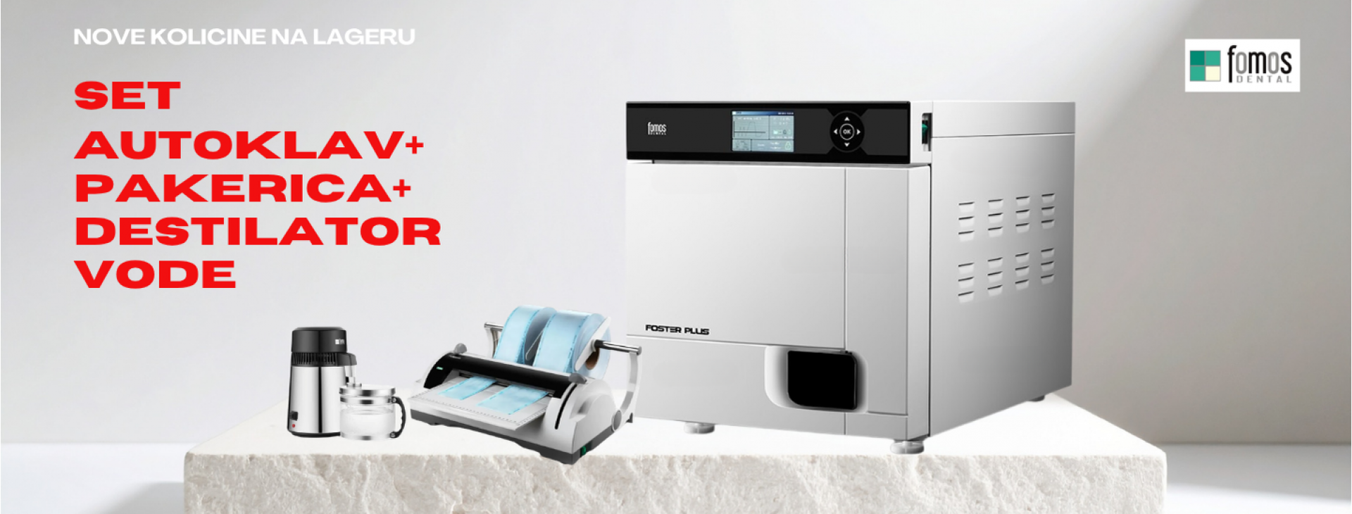 Autoklav + destilator + pakerica